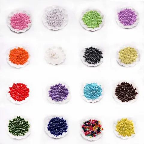 Round ABS Imitation Artificial Pearl Loose Beads With Straight Hole Multicolor Plastic Spacer Beads For Jewelry Making DIY Accessories