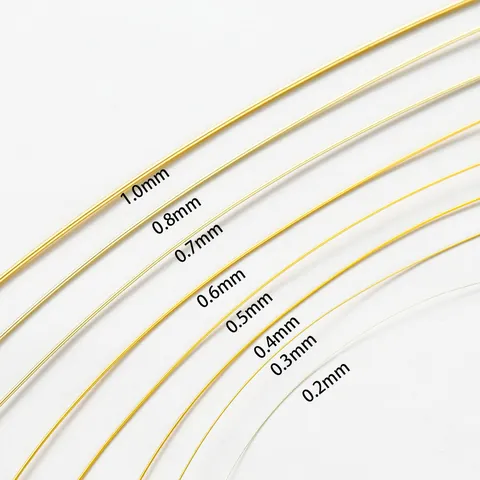 18K Gold Plated Copper Wire Color Preserving Metallic Thread For Jewelry Making Beading Cord DIY Craft Accessory Spool