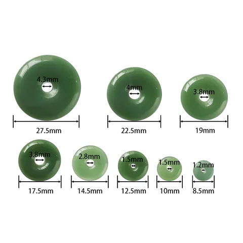 Imitation Jade Glas Ping An Schnalle Gebohrte Perlen Für DIY Schmuckherstellung Handgefertigte Armband Ohrring Anhänger Zubehör Mehrfarbig