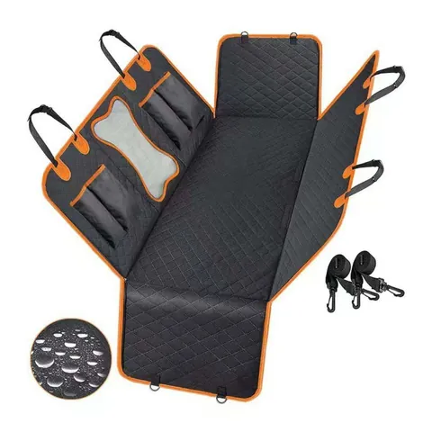 Heavy Duty Waterproof Dog Car Seat Cover With Visual Mesh Window Nonslip Scratchproof Quilted Oxford Pet Seat Protector