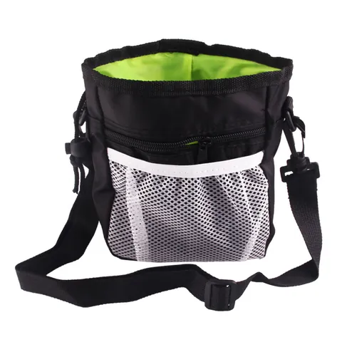 Sac à Friandises pour Animaux de Compagnie en Tissu Oxford Durable Pochette à Snack pour Chien Cordon de Serrage Extérieur Sac pour Chat Avec Bandoulière
