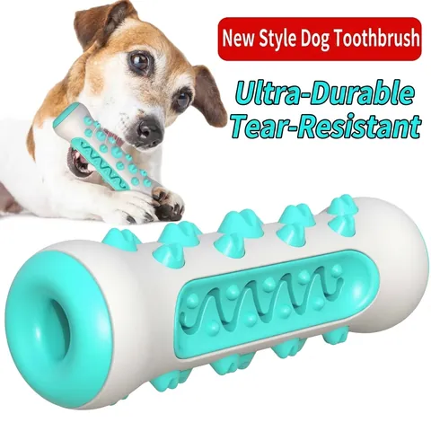 Jouet à Mâcher Durable en TPR pour Chien Os Brosse à Dents Dentelée pour Nettoyage Dentaire Jouet pour Animaux