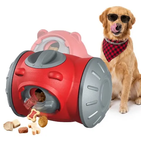 Jouet Puzzle Interactif pour Chiens Distributeur de Nourriture Lent Voiture pour Chiens Plastique ABS Forme Ours Jouet Culbuto Anti Ennui