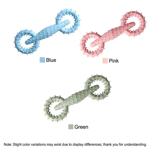 Pet Chew Toy Dog Teething Ring TPR Interactive Bumpy Design Pet Supplies Durable Teeth Cleaning Toy For Small Medium Dogs