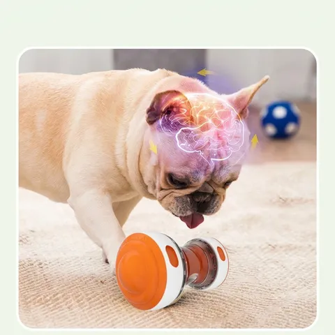Interactive Pet Toy Food Dispensing Ball For Dogs Cats ABS Slow Feeder Puzzle Tumbler Toy Teeth Cleaning Chewing Toy For Boredom Relief