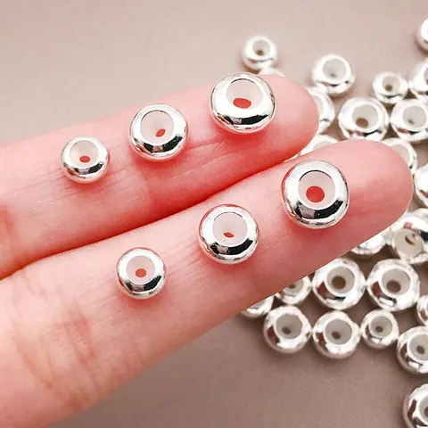 Perlas de Posicionamiento de Silicona de Cobre Bañado en Oro Plata Espaciador de Tope Ajustable para Collar Pulsera Joyería DIY