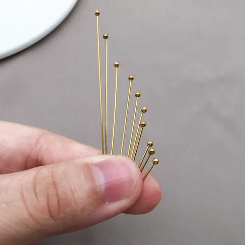 Stainless Steel Ball Head Pins For DIY Jewelry Making High Retention Gold Silver Tone Headpins Beading Supplies Crafting Material
