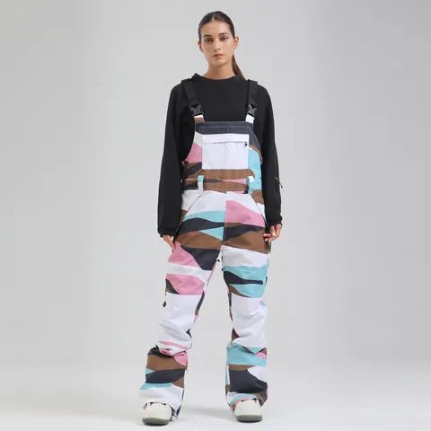 Salopette da Sci Professionale da Donna Impermeabile Antivento Calda Pantaloni da Snowboard Attrezzatura Sportiva Invernale All'aperto