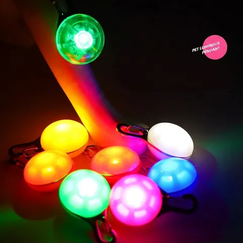 Haustier LED Sicherheitsanhänger Wasserdicht Einstellbar Nachtwandern Leuchten Für Hund Katze Anti-Verloren Halsband Warnschild