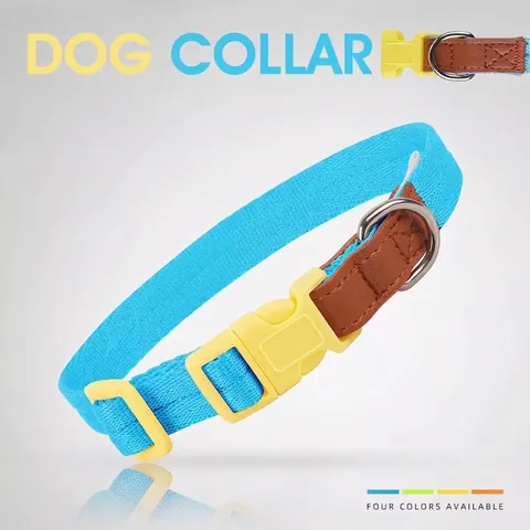 Ensemble Collier et Laisse pour Chien en Polyester Cuir Patchwork Anti Échappement Collier Entraînement pour Chiens Petits Moyens Accessoires