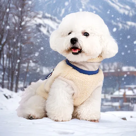 Gilet Chaud en Polaire pour Chien Veste d'Hiver Épaisse pour Chiot Avec Attache de Laisse en D Manteau pour Animaux