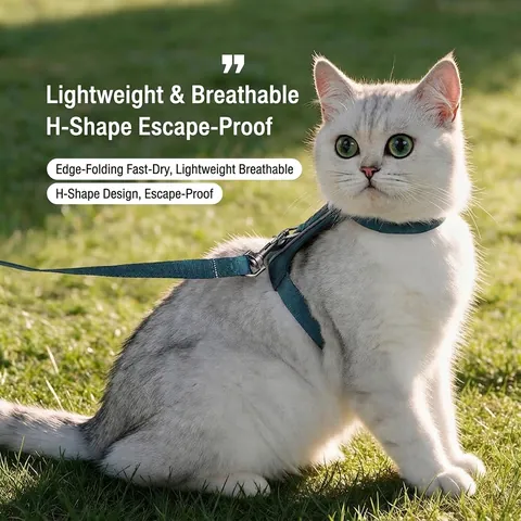 Reflective Escape Proof Cat Harness And Leash Walking Walking Quick Drying Breathable Mesh Pet Vest For Outdoor Small Cats