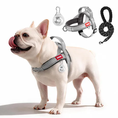 Reflective Dog Harness No Pull Breathable Mesh Soft Pet Saddle Vest Harness Adjustable Contrast Color Small Medium Dogs