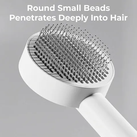 Pet Self Cleaning Slicker Brush For Dogs And Cats Stainless Steel Grooming Comb For Shedding Massage Removing Loose Hair