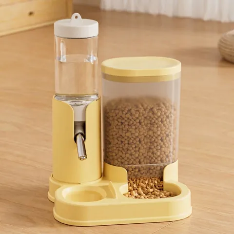 Automatic Hamster Feeder And Waterer Double Combo For Small Pets Gravity Feed Dispenser PP Plastic Pet Supplies