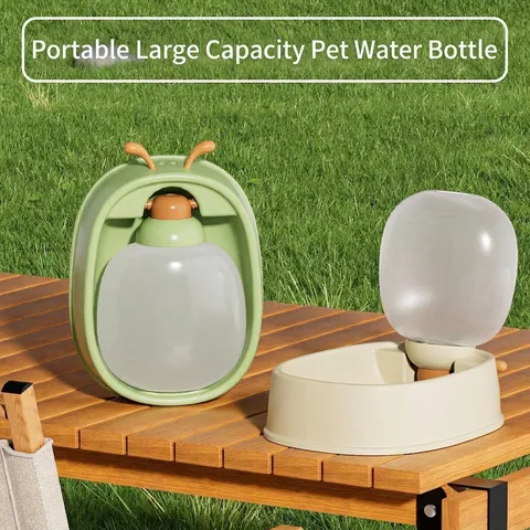 Draagbare Waterfles voor Huisdieren PP Opvouwbare Outdoor Honden Drinkbak Schattige Kevervorm Reis Waterbeker Voor Honden