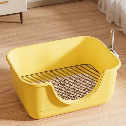 Indoor Dog Toilet Puppy Potty Training Basin With Stainless Steel Grid Plastic Bathtub Style Prevent Foot Soiling Pet Toilet For Small Dogs
