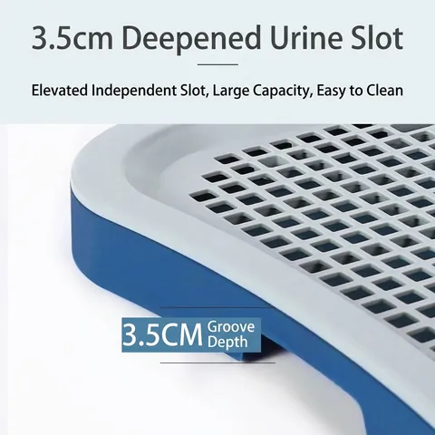 Indoor Dog Toilet Potty Tray With High Wall Splash-proof PP Plastic Removable Mesh Grid For Small Medium Large Dogs Training Pet Litter Box