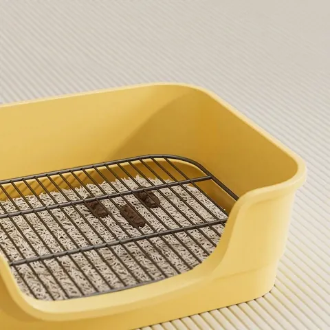 Large Pet Dog Toilet With High Fence Splash-proof Grid Potty Training Tray For Small Medium Large Dogs Easy Clean PP Plastic Indoor Puppy Toilet Tray