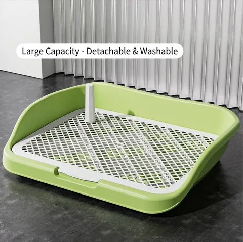 Extra Large Dog Toilet Potty Tray With High Fence Detachable Grid For Indoor Training Medium Large Dogs Easy To Clean Potty