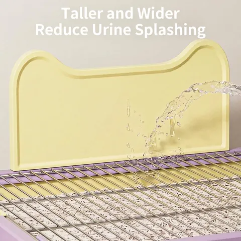 Large Dog Toilet Stainless Steel Mesh Drawer Style Pet Potty Trainer Raised Splash Guard Anti-Slip Indoor Dog Sand Basin