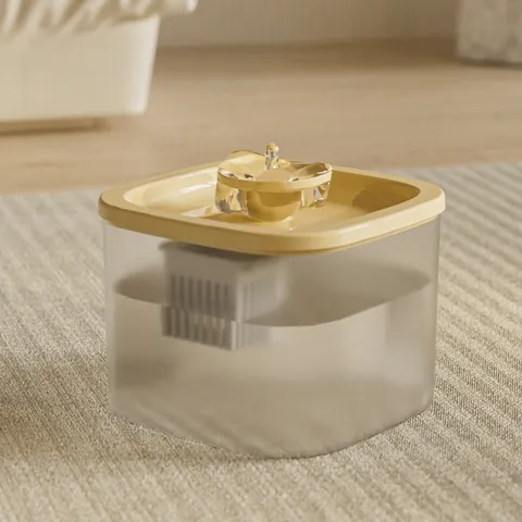 Automatischer Haustier-Trinkbrunnen Katzen-Wasserspender Mit Leiser Pumpe 1L Kapazität Gefilterter Quadratischer Napf Für Katzen Hunde