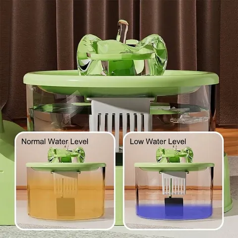 Automatischer Katzenwasserbrunnen Haustier-Wasserspender Mit Zirkulations-Filtrationssystem Nackenschutz-Futternapf Stille Pumpe Großer Kapazitätsbrunnen