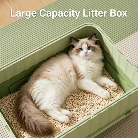 Jumbo Volledig Gesloten Kattenbak Spatwaterdicht Lade Type Katten Toilet Grote Ruimte Opvouwbare Kattenbak