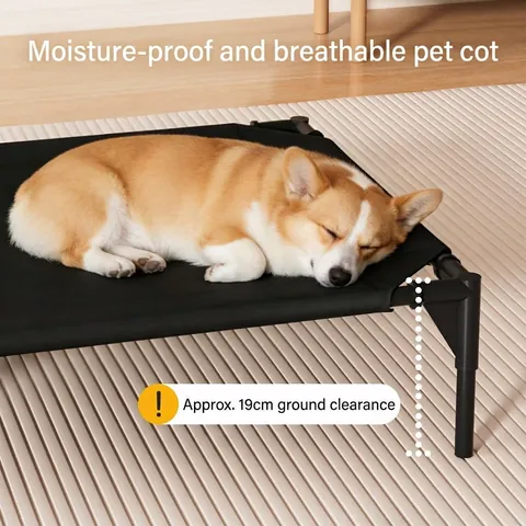 Erhöhtes Haustierbett Kühlende Hundeliege Erhöhtes Bett für Hunde und Katzen Wasserdicht Atmungsaktives Oxford Gewebe Abnehmbarer Rahmen
