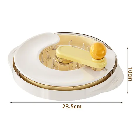 Manual Chicken Shredder Tool for Meat Shredding Rotating Pet Food Shredder with Handle and Transparent Lid Kitchen Cooking Tools