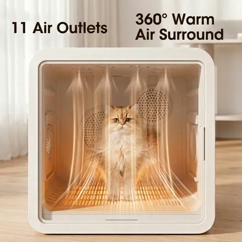 Intelligente Haustier Trockenbox Für Katzen Und Kleine Hunde Automatischer Haartrockner Käfig Mit APP Steuerung UV Sterilisation Geräuscharmer Haarpflegeraum