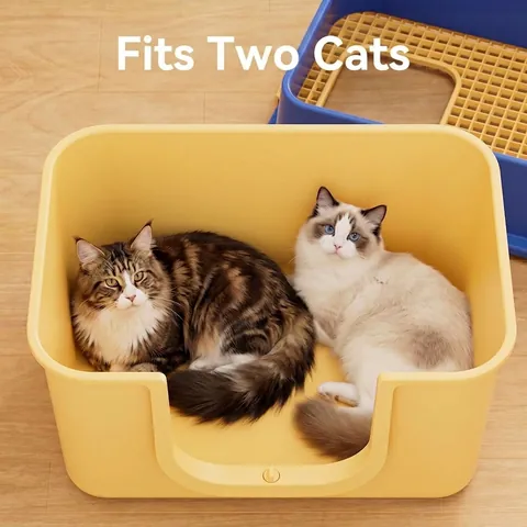 Jumbo Fully Enclosed Cat Litter Box Splash-proof Odor Control Large Capacity Top Exit Cat Toilet With Litter Scoop Pet Hygiene Basin