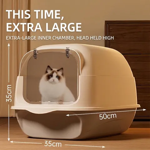 Extra Groß Geschlossene Katzenklo Mit Deodorant Box Spritzschutz Katzentoilette Haustier Reinigungszubehör