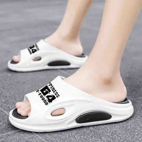 Casual EVA Pantoletten Herren Damen 2024 Sommer Dicke Sohle Outdoor Strand Sandalen Rutschfest Atmungsaktiv Mode Buchstabendruck Slides
