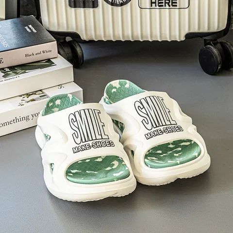 Herren Damen Sommer Pantoletten Dicke Sohle Rutschfest EVA Slides Strand Badezimmer Outdoor Indoor Duschschuhe Weiches Schuhwerk