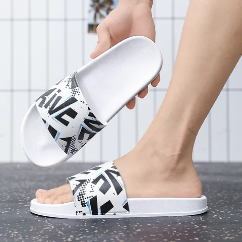 Summer Graffiti Slides For Men Women Casual Non-Slip EVA Bathroom House Beach Shoes Streetwear Pop Art Print Slides Sandals
