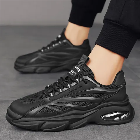 Herren Atmungsaktiv Mesh Sneaker Sommer Neu Lässig Laufschuhe Dicke Sohle Luftkissen Dad Schuhe Für Herren Sportliche Wanderschuhe