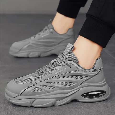 Herren Atmungsaktiv Mesh Sneaker Sommer Neu Lässig Laufschuhe Dicke Sohle Luftkissen Dad Schuhe Für Herren Sportliche Wanderschuhe