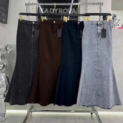 Women Vintage High Waist Mermaid Long Skirt Elegant Solid Color Bodycon Casual Maxi Skirt Polyester Spandex Bottoms
