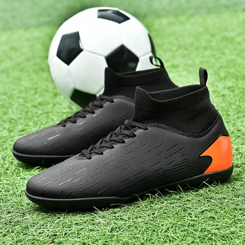 Botas de Fútbol de Caña Alta para Hombre Zapatos Profesionales para Exterior Antideslizantes TF Sneakers de Entrenamiento Talla Grande