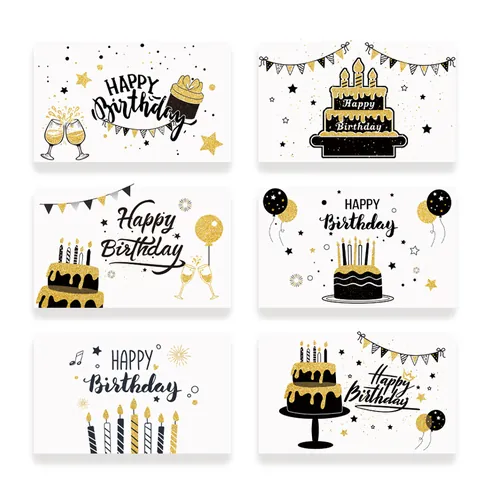 Creative English Birthday Greeting Cards With Envelopes Stickers High-End Handwritten Christmas Cards Festive Stationery Gift