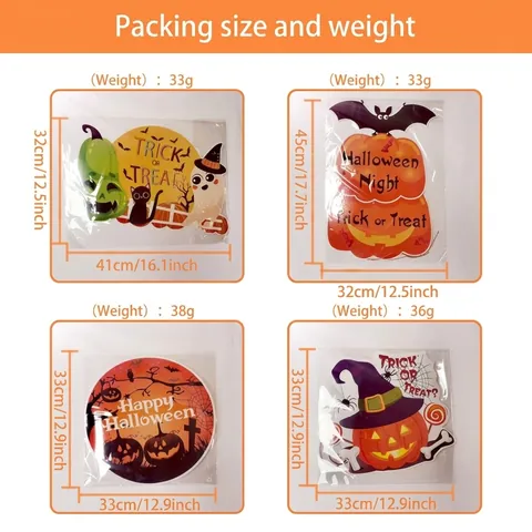 Halloween Party Decorations Kit Paper Banners Cake Toppers Cupcake Wrappers Honeycomb Centerpieces Hanging Ornaments For Home Party