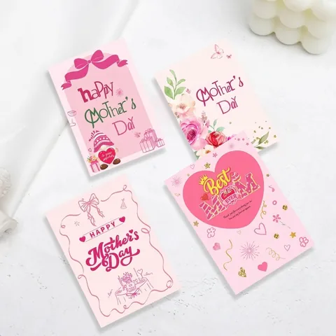 Elegant Mothers Day Greeting Cards Watercolor Floral Designs Warm Messages For Mom Gift Note Cards Paper Printed Card