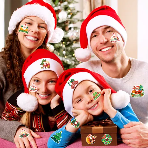 36 Pezzi Natale Halloween Giorno Indipendenza USA Set Adesivi 2 Fogli Confezione Adesivi Decorativi Autoadesivi Impermeabili per Bottiglia