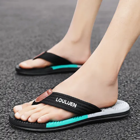 Infradito Uomo Estive a Blocchi di Colore Sandali da Spiaggia Casual All'aperto Infradito Leggere Antiscivolo Tomaia in Tessuto Suola in PVC Pantofole di Tendenza