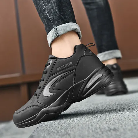 Men Winter Warm Sports Shoes Microfiber Leather Faux Fur Lined Thick Sole Outdoor Running Sneakers Non-slip Fashion Cotton Shoes