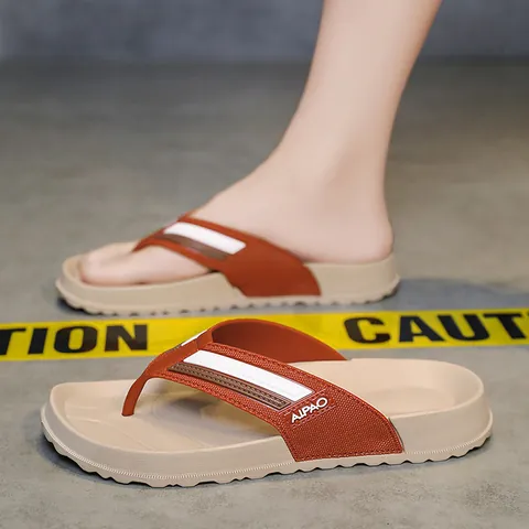 Men Casual Flip Flops Thick Sole PVC Anti-Slip Beach Thong Sandals Summer Outdoor Leisure Walking Shoes Lightweight Slides For Men