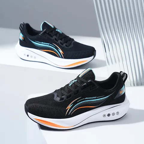 Men Plus Size High Rebound Running Shoes Mesh Breathable Soft Sole Athletic Sneakers 2026 Spring Casual Training Sports Shoes