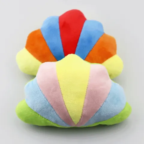 Creative Simulation Shell Plush Dog Toy With Squeaker Soft Durable Chew Resistant Interactive Teeth Cleaning Toy For Pets