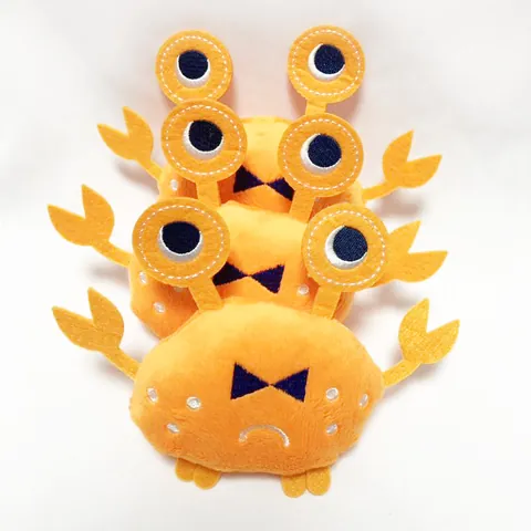 Jouet pour Chien Bruyant Crabe Dessin Animé Résistant aux Morsures Peluche Douce Jouet Interactif pour Petits Moyens Chiens
